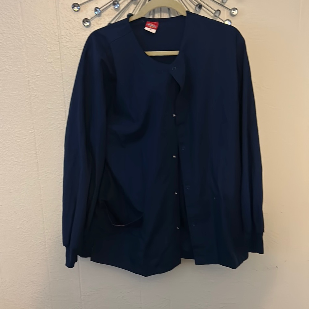 Blue scrub jacket